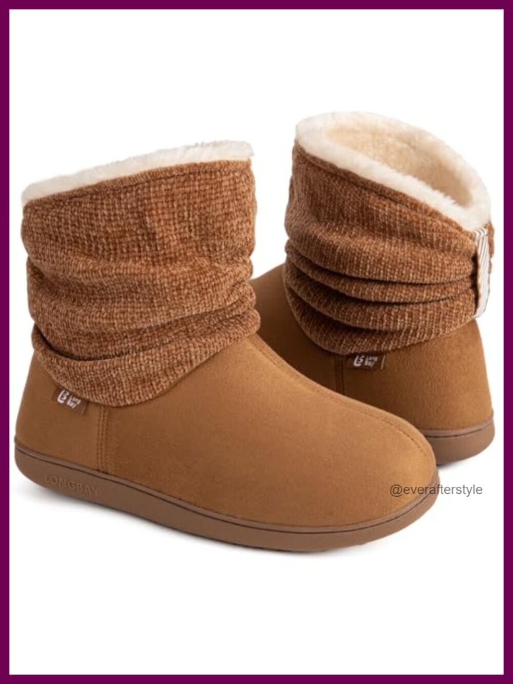 Fuzzy Memory Foam Slipper Boots Warm Winter House Shoes
